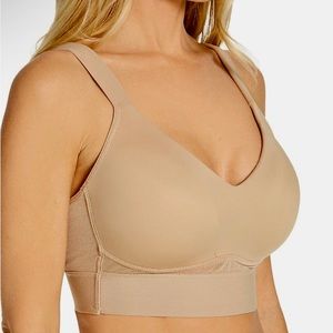 Rhonda Shear Bra Size L Large Nude Molded Cup  with Mesh Back 0021 Brand New